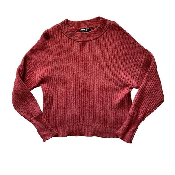 POOF Ribbed Auburn Sweater Size Large - Picture 1 of 4